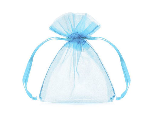 Picture of ORGANZA POUCHES BLUE 10CM